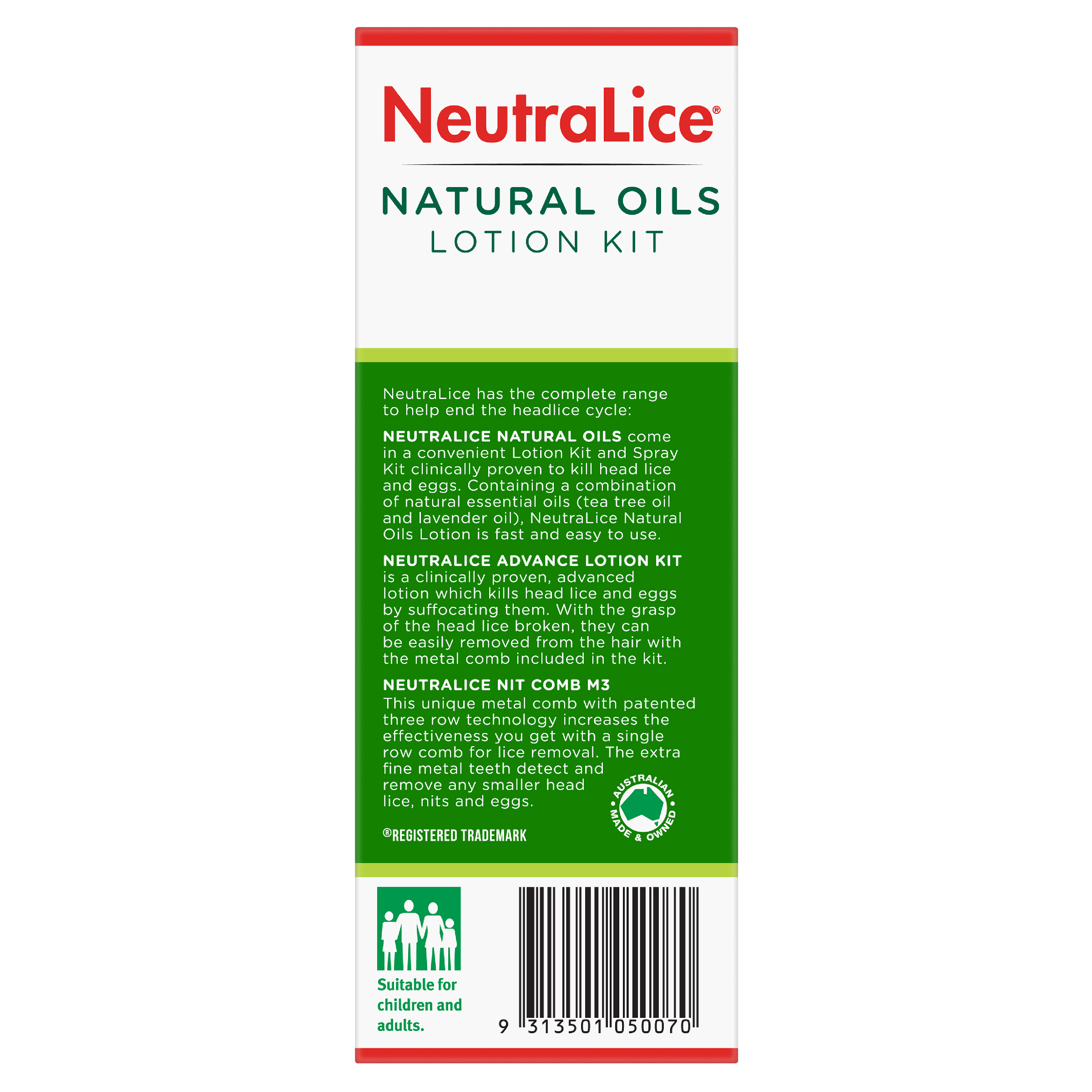 Neutralice NATURAL OILS LOTION KIT - Neutralice